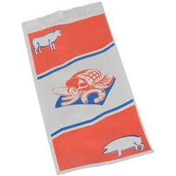 Sachet à viande, imprimé bicolore, blanc