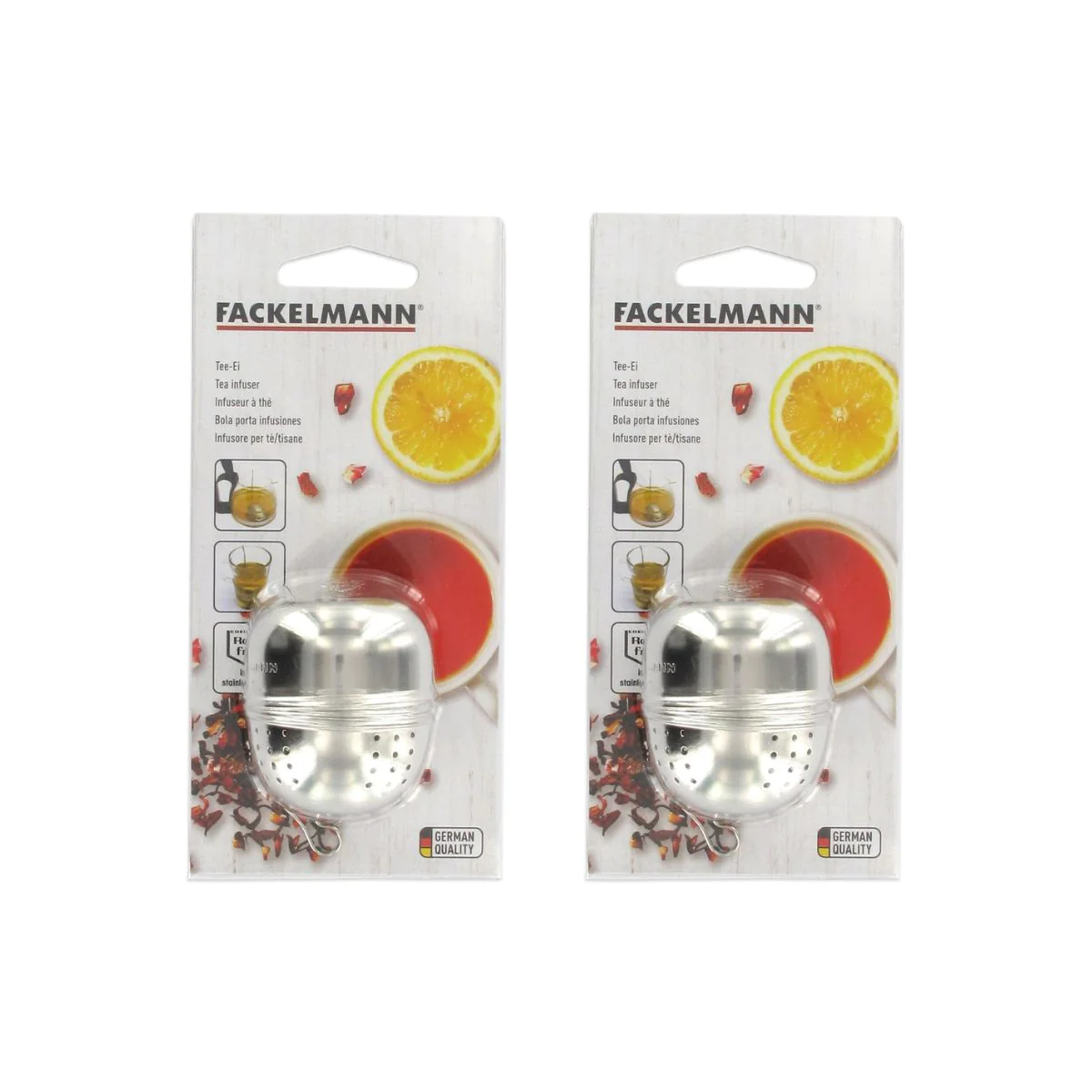 Lot de 2 boules à thé ovale en inox Petit Déjeuner Fackelmann