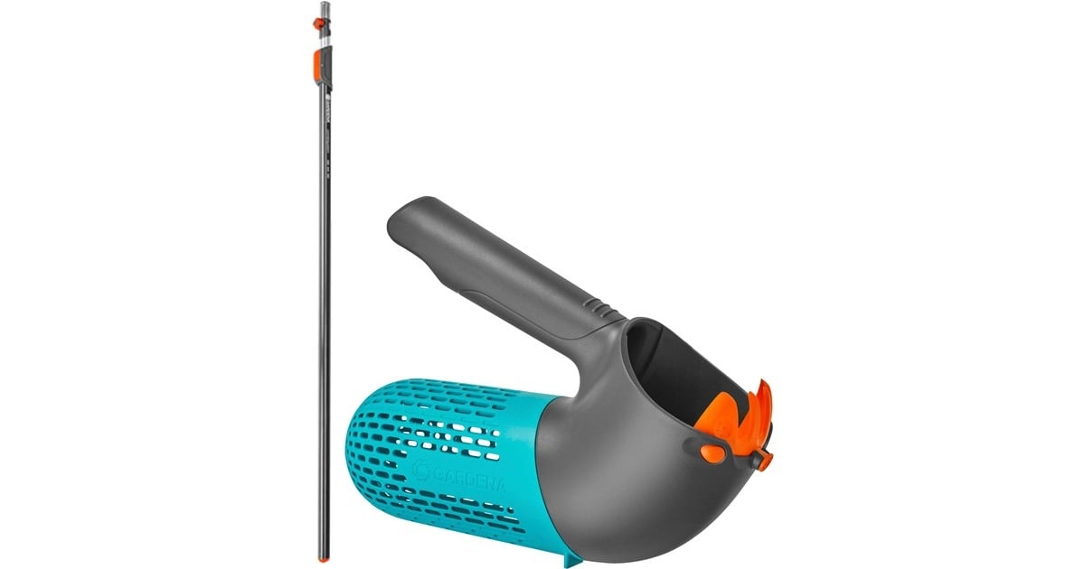 GARDENACombisystem Bessenplukker set fruitplukker  (Zwart/turquoise, Incl. telescoopsteel)