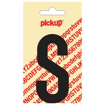 Pickup plakletter S zwart mat 90 mm