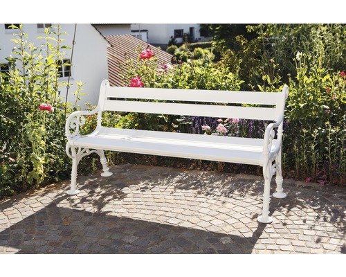 Blome Linderhof tuinbank, kunststof, 3-zits, wit