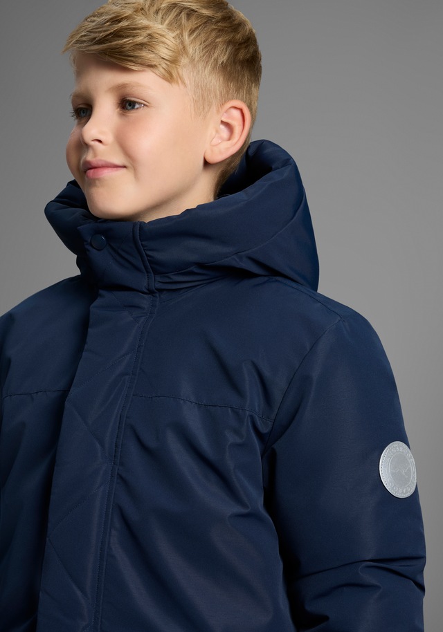 KangaROOS Outdoorjacke »Winterwarme Jacke« mit Kapuze Lange Winterjacke mit reflektierenden Details