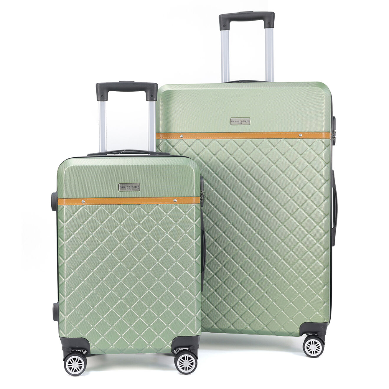 Maison Héritage 2 Valises 4 roues doubles Odeon 65/75 cm vert kaki