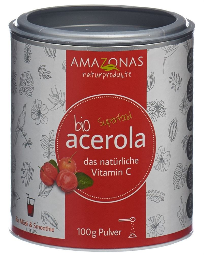 AMAZONAS acerola Bio Pulver<br>100 g, Dose, Pulver, mit 17% Vitamin C