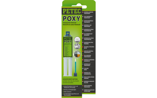 Petec POXY 2K Epoxidharzkleber 24 ml Doppelspritze SB-Karte