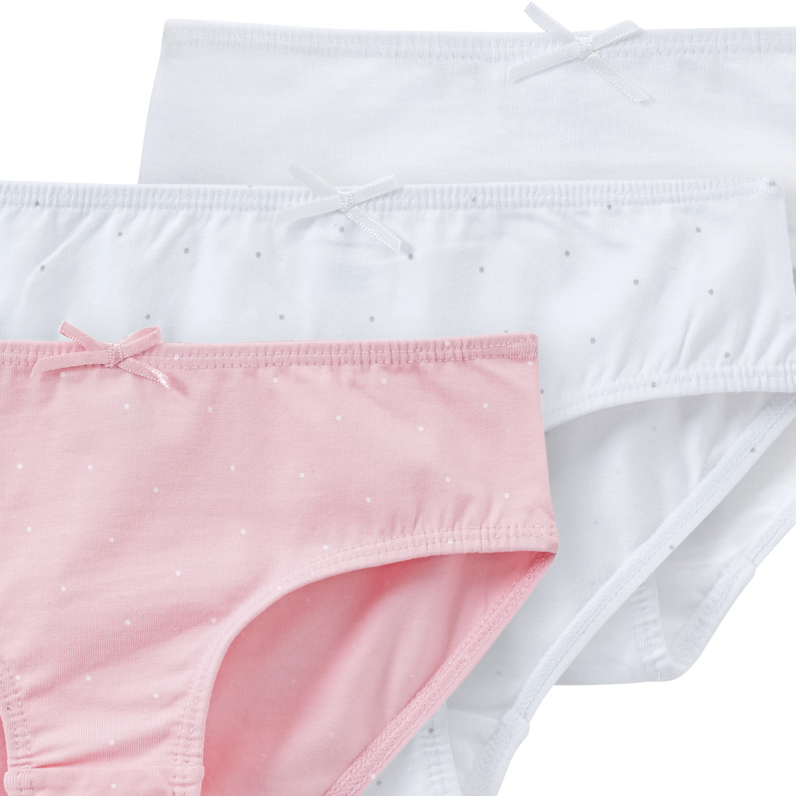 Topolino 3 Mädchen Slips im Muster-Mix rosa / weiss