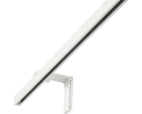 Smart Profile gordijnrailset, enkele rail, wit, 120 cm