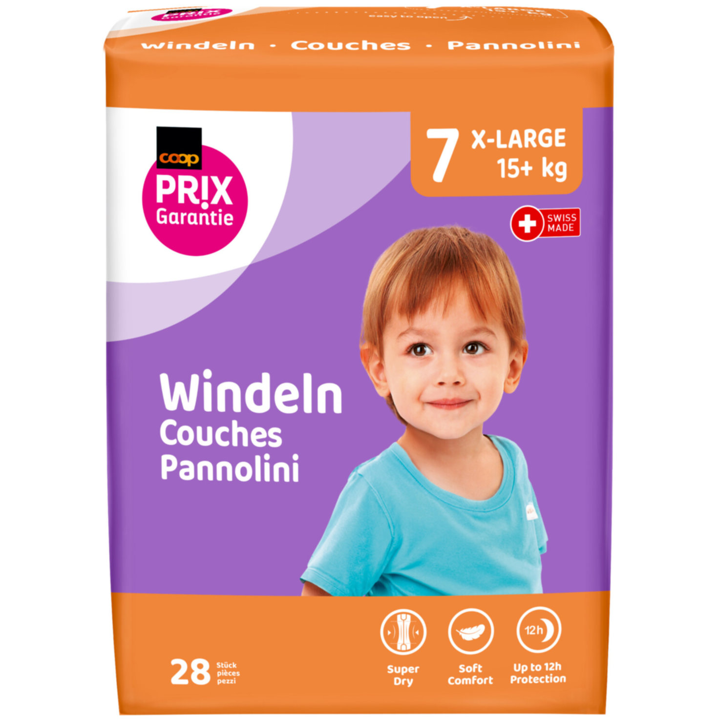Prix Garantie Baby Windeln XL Grösse 7, 15+kg 28 Stück
