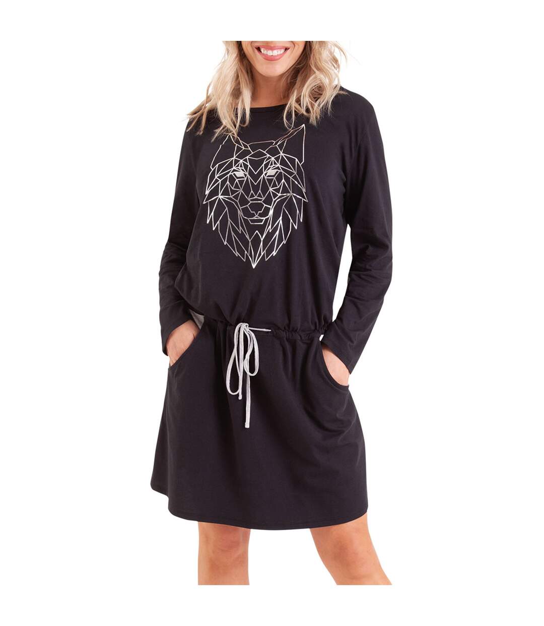 Liquette manches longues col rond femme Tendre Nuit