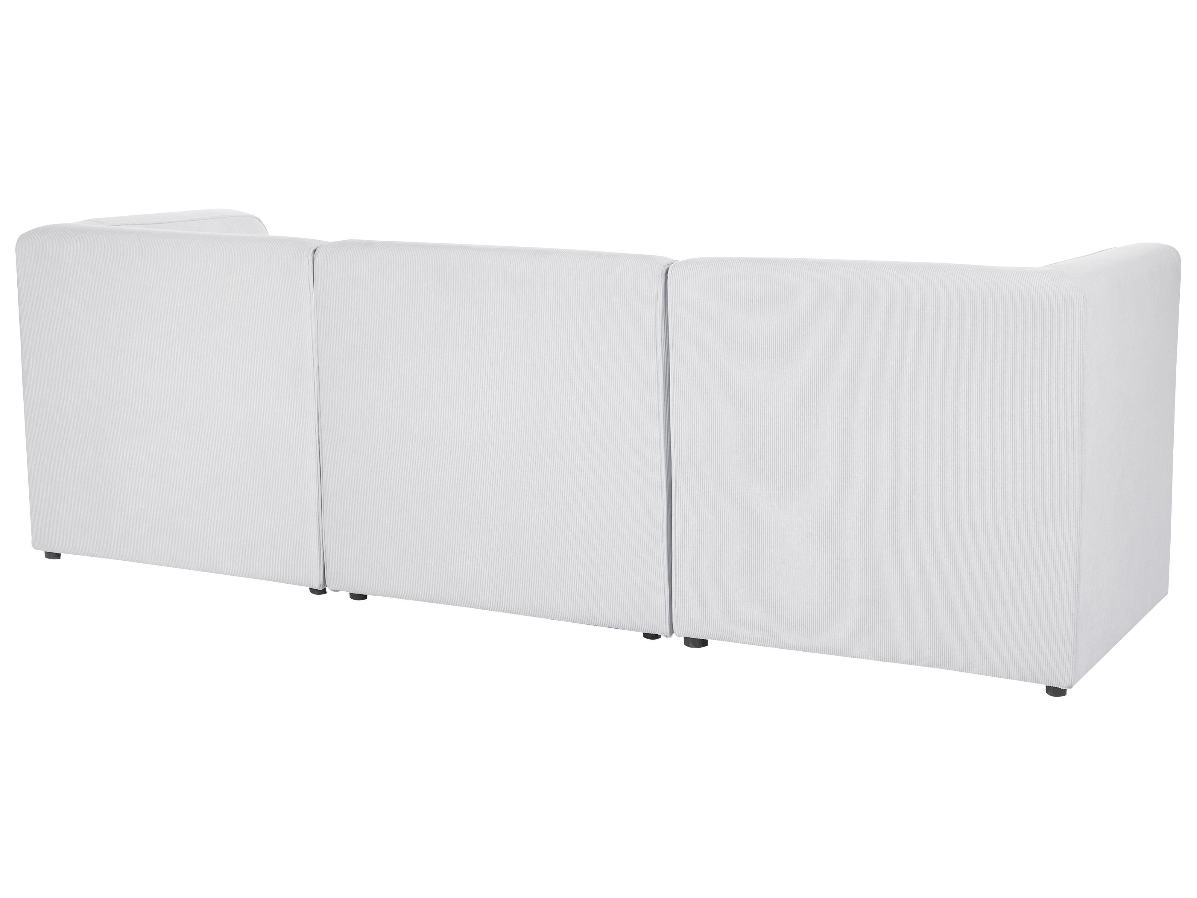 Modulaire bank 3-zits LEMVIG Corduroy Gebroken wit met ottomaan