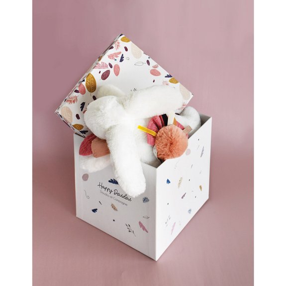 Doudou Happy Pantin Pompon Terracotta