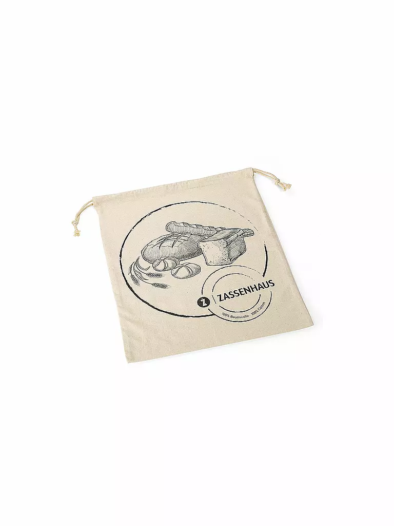 ZASSENHAUS Brotbeutel 46x38cm Baumwolle creme
