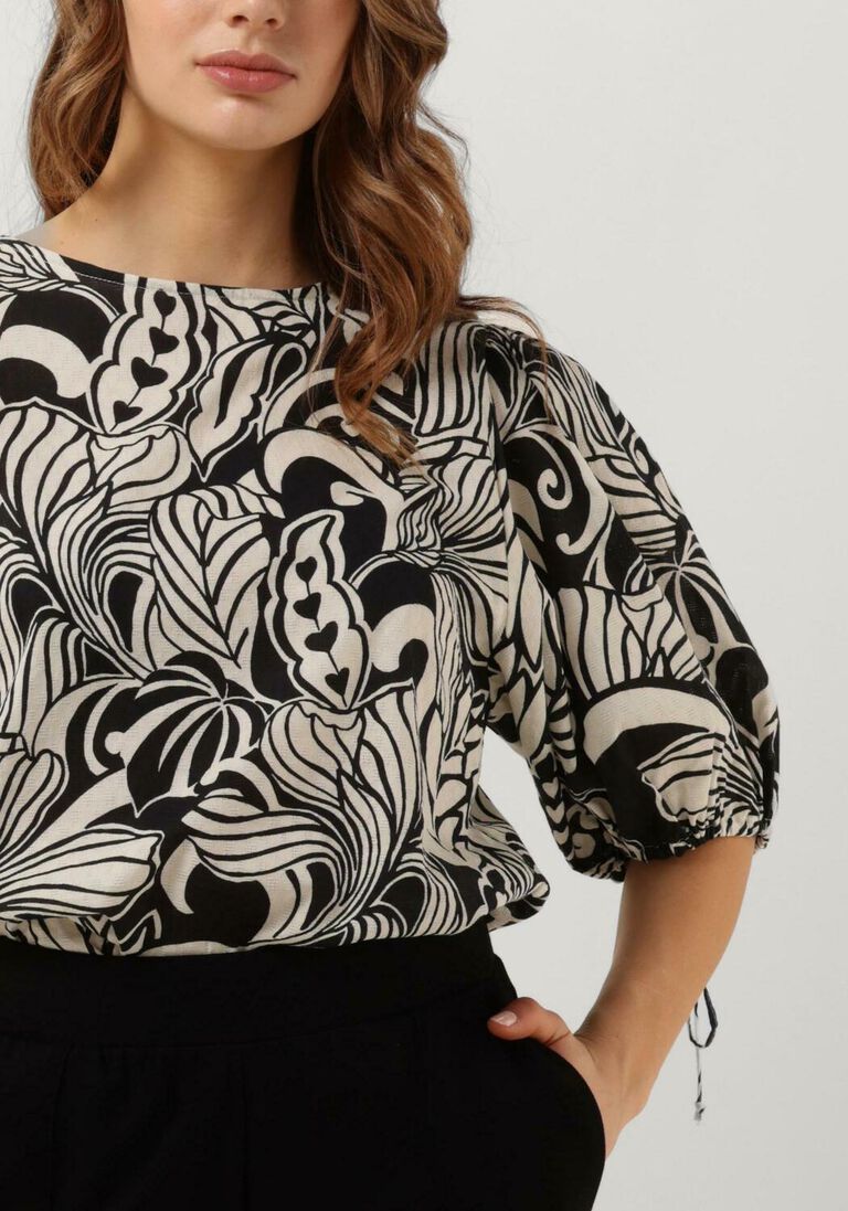 JANSEN AMSTERDAM zwarte jansen amsterdam blouse tripoli