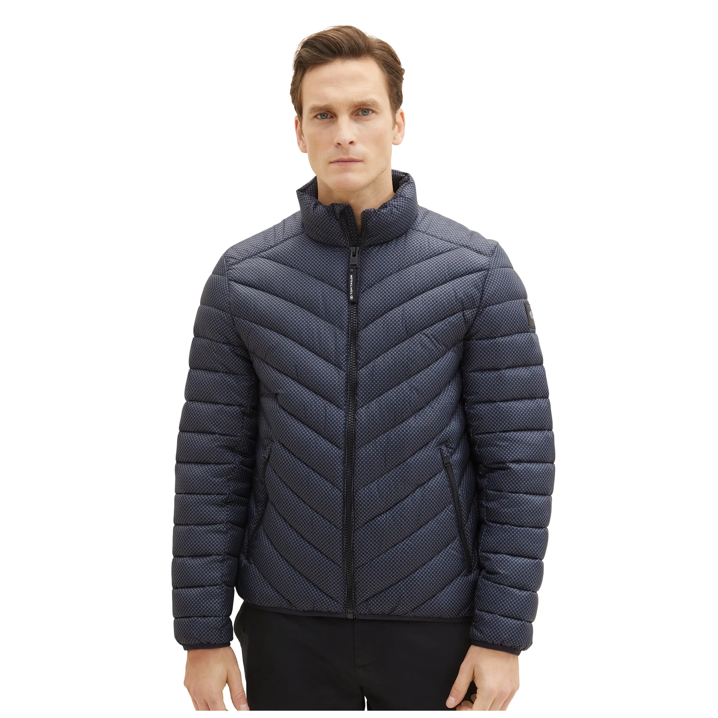 Herren Leichtsteppjacke mit Minimalprint