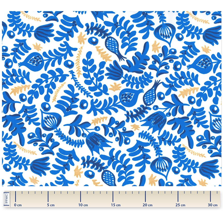 Tissu Coton Au Mètre Passion Bleue