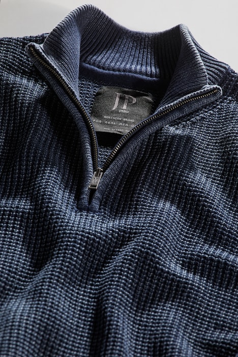 Troyer, Vintage Look, Stehkragen-Einsatz, Zipper