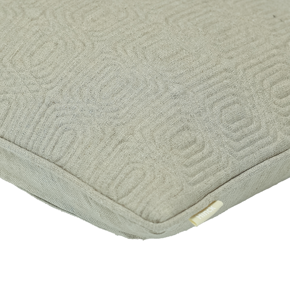 Sierkussen Geo Deco linnen natural 35x55 cm