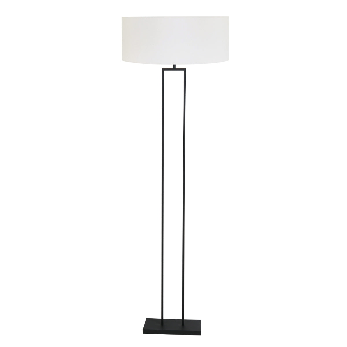 Steinhauer - vloerlamp - Stang - zwart - linnen metaal - Ã 50cm - E27