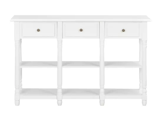Table console Blanc 120x30x76 cm MDF