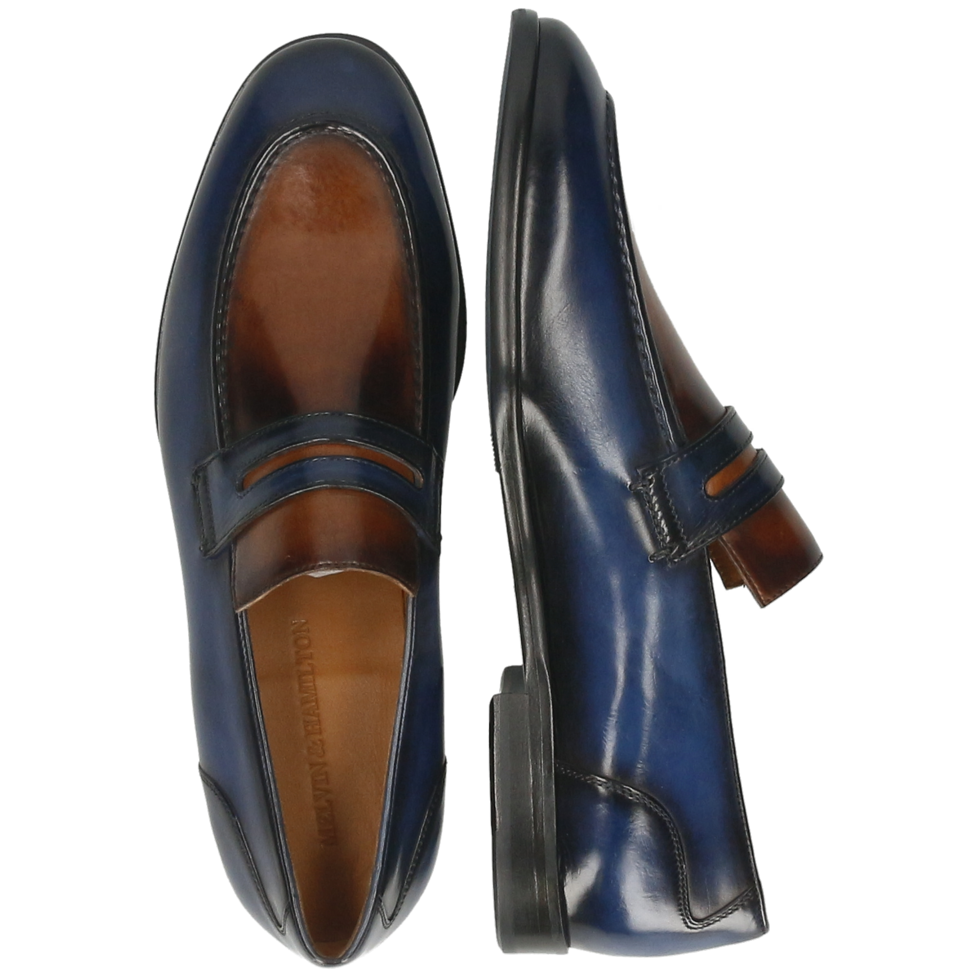 SANTO 4 - Mocassins en cuir | Bleu
