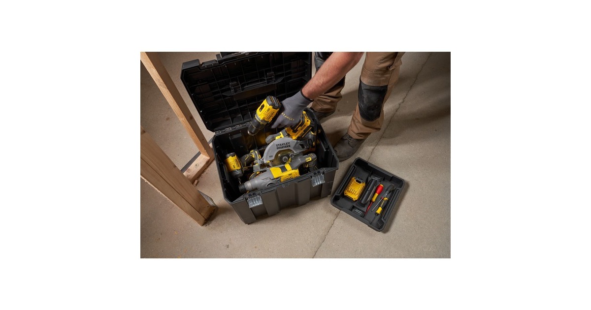 StanleyFATMAX PRO-STACK 3 in 1 moduleerbare opbergkoffers gereedschapsbox  (Zwart/geel)