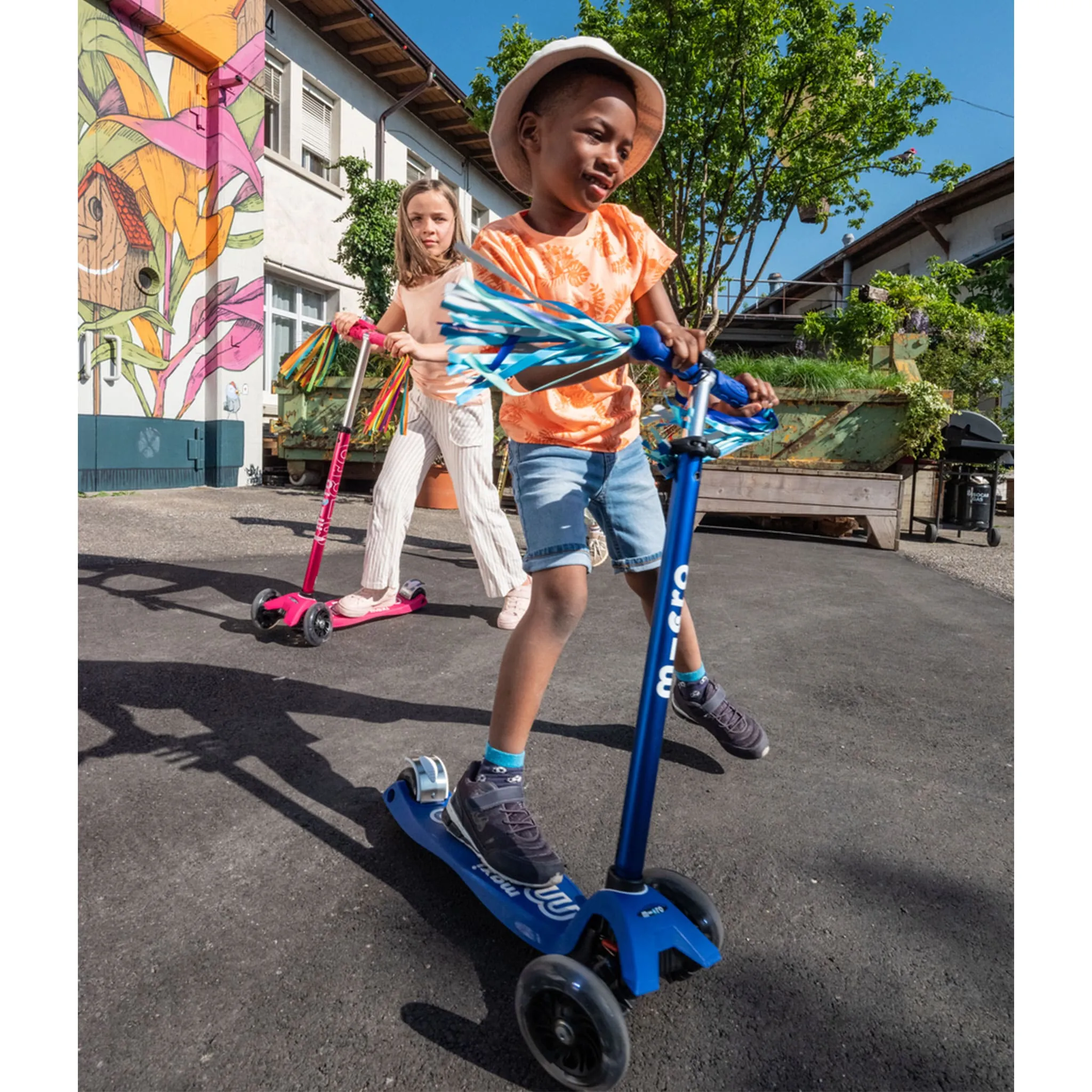 Micro Trottinette Maxi MICRO Deluxe Kickboard - Bleu  Blanc