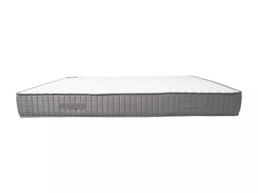 Ensemble 180 x 200 cm sommier coffre naturel clair + matelas mousse et accueil mémoire de forme 11 zones ép.22cm - DANEVO de YSMÉE