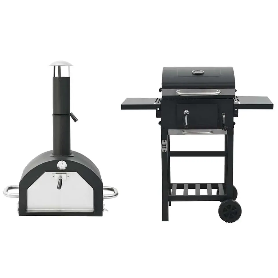 vidaXL - Barbecue - Zwart - Staal