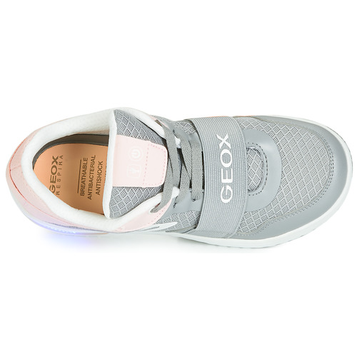 Geox - J XLED GIRL - Gris / Rose / LED