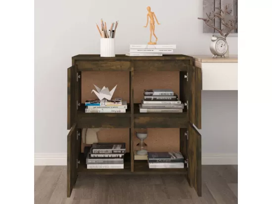 Buffet Chêne fumé 70x41x75 cm Bois d'ingénierie