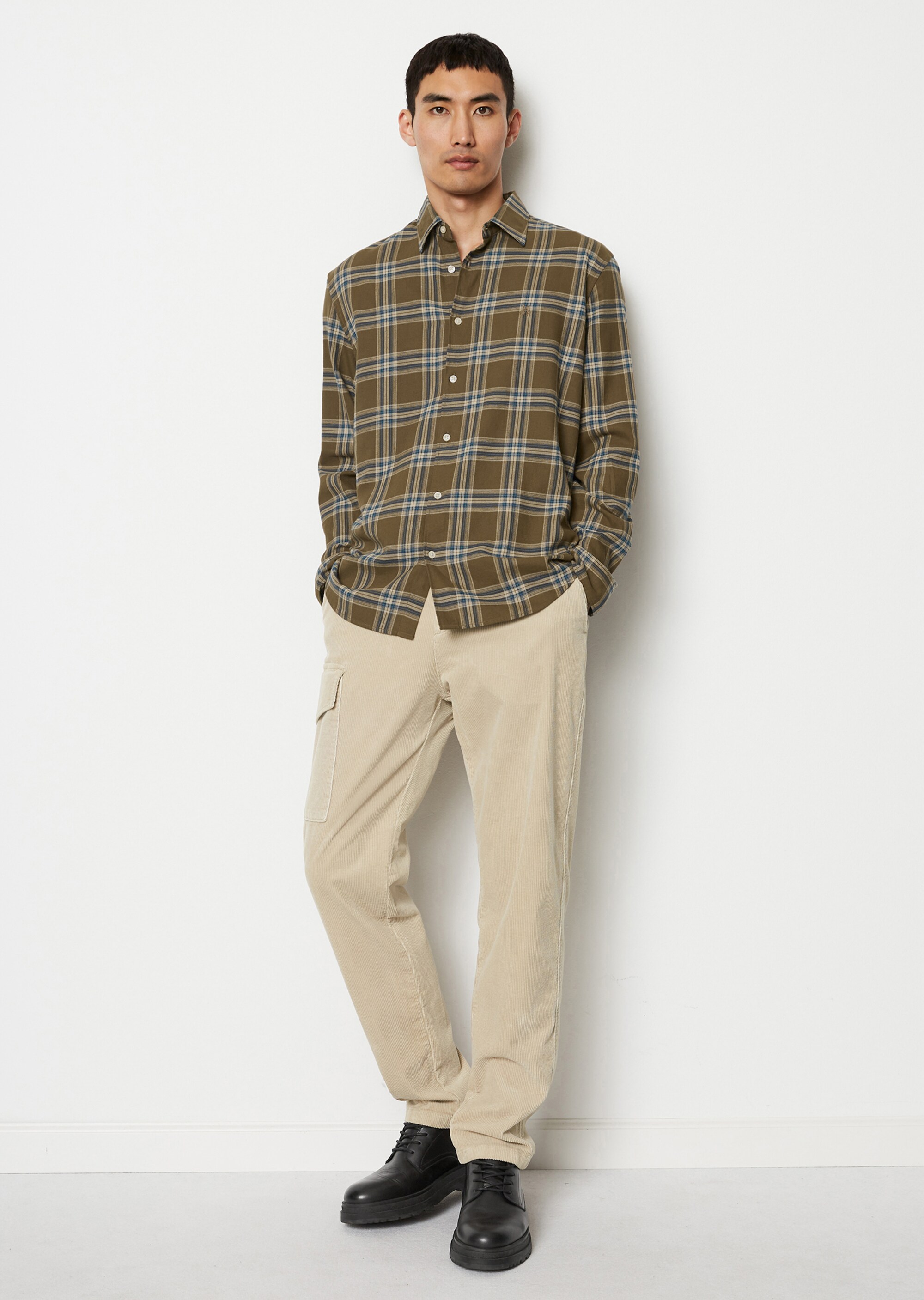 Hemd regular aus leichtem Bio-Baumwoll-Flannel
