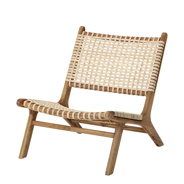 Bloomingville - Keila Lounge Chair, Teakholz / Rattan