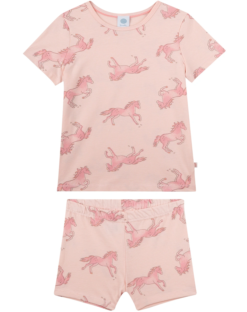 Schlafanzug HORSES kurz in rosa