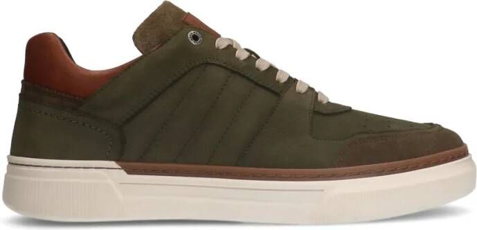 Manfield Heren Khaki nubuck sneakers