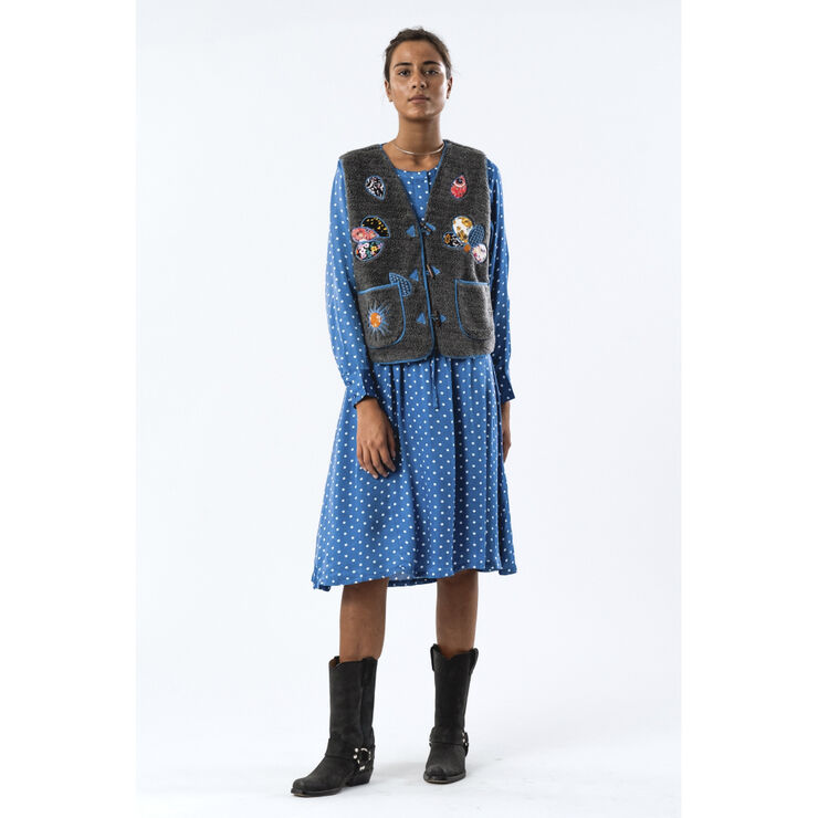 Lollys Laundry HugoLL Vest SL Washed black