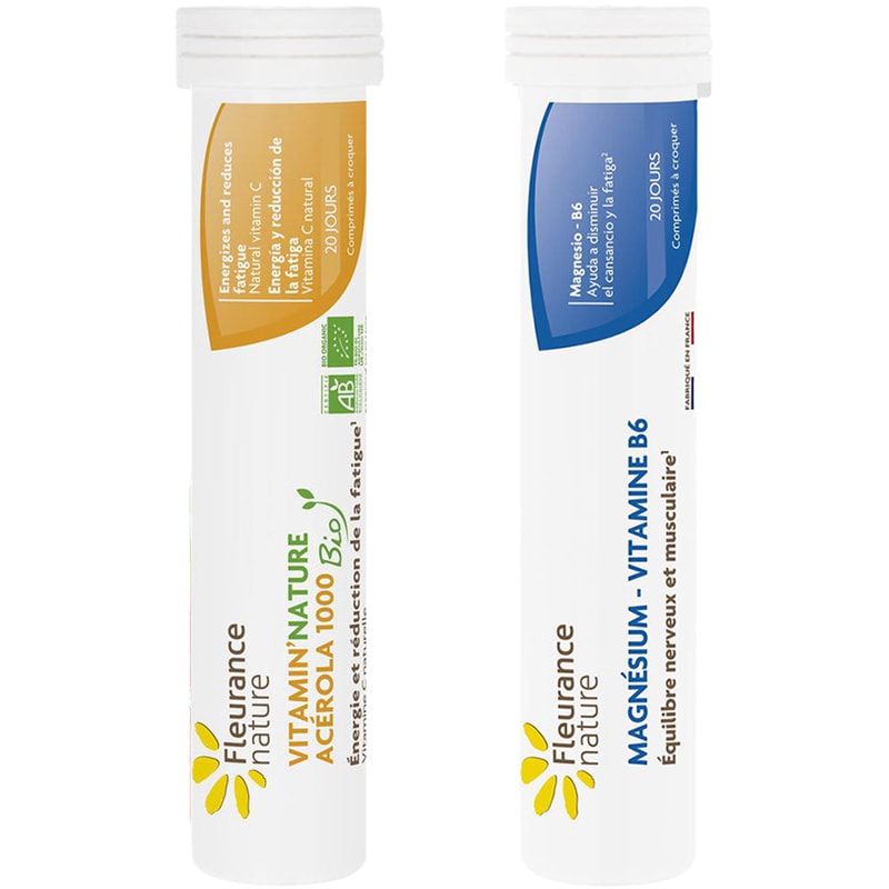 Cure énergie & équilibre nerveux - Acérola 1000 & magnésium - 2 x 20 jours