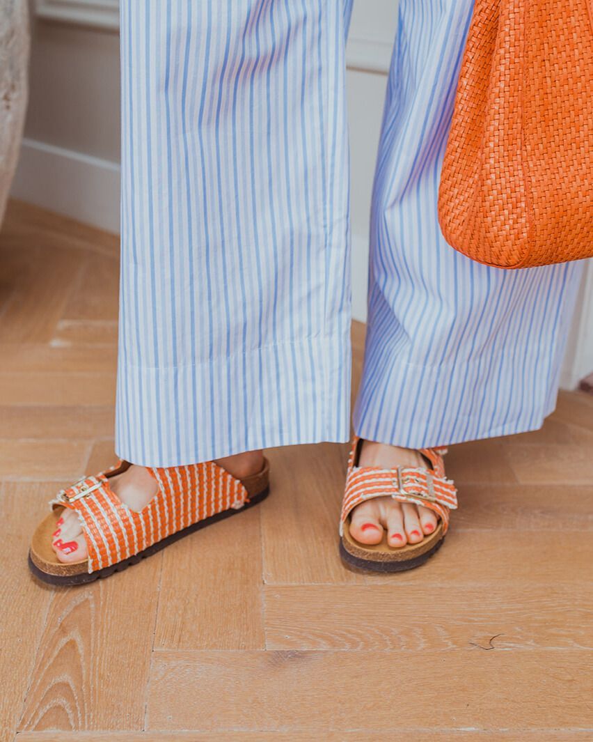 Scholl Noelle Oranje Damesslippers