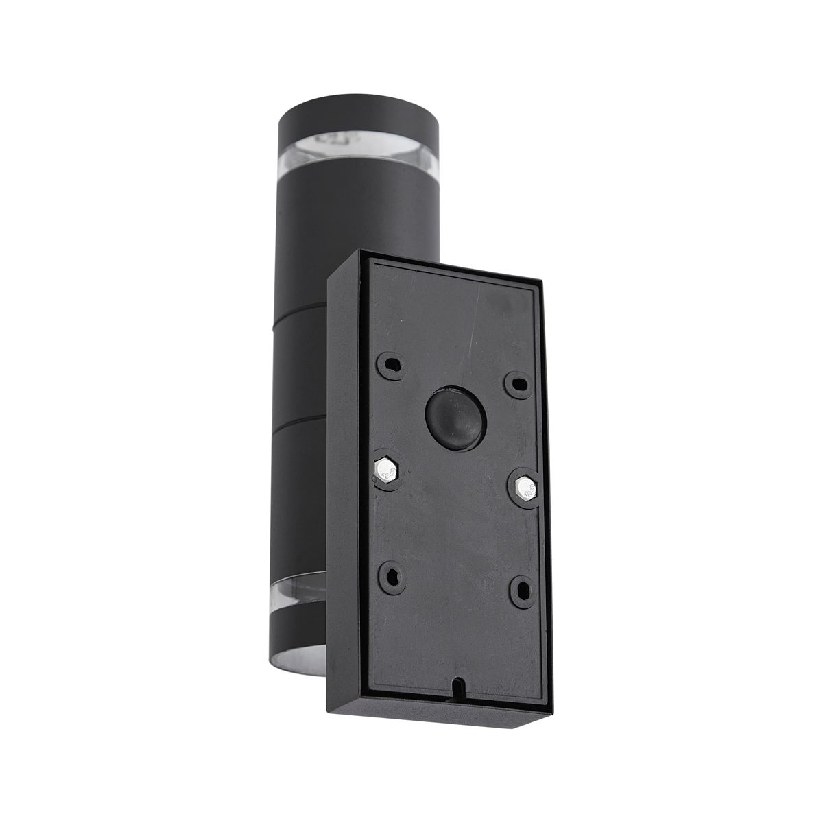 Moderne buiten wandlamp zwart 2-lichts IP44 met bewegingssensor - Dubbla