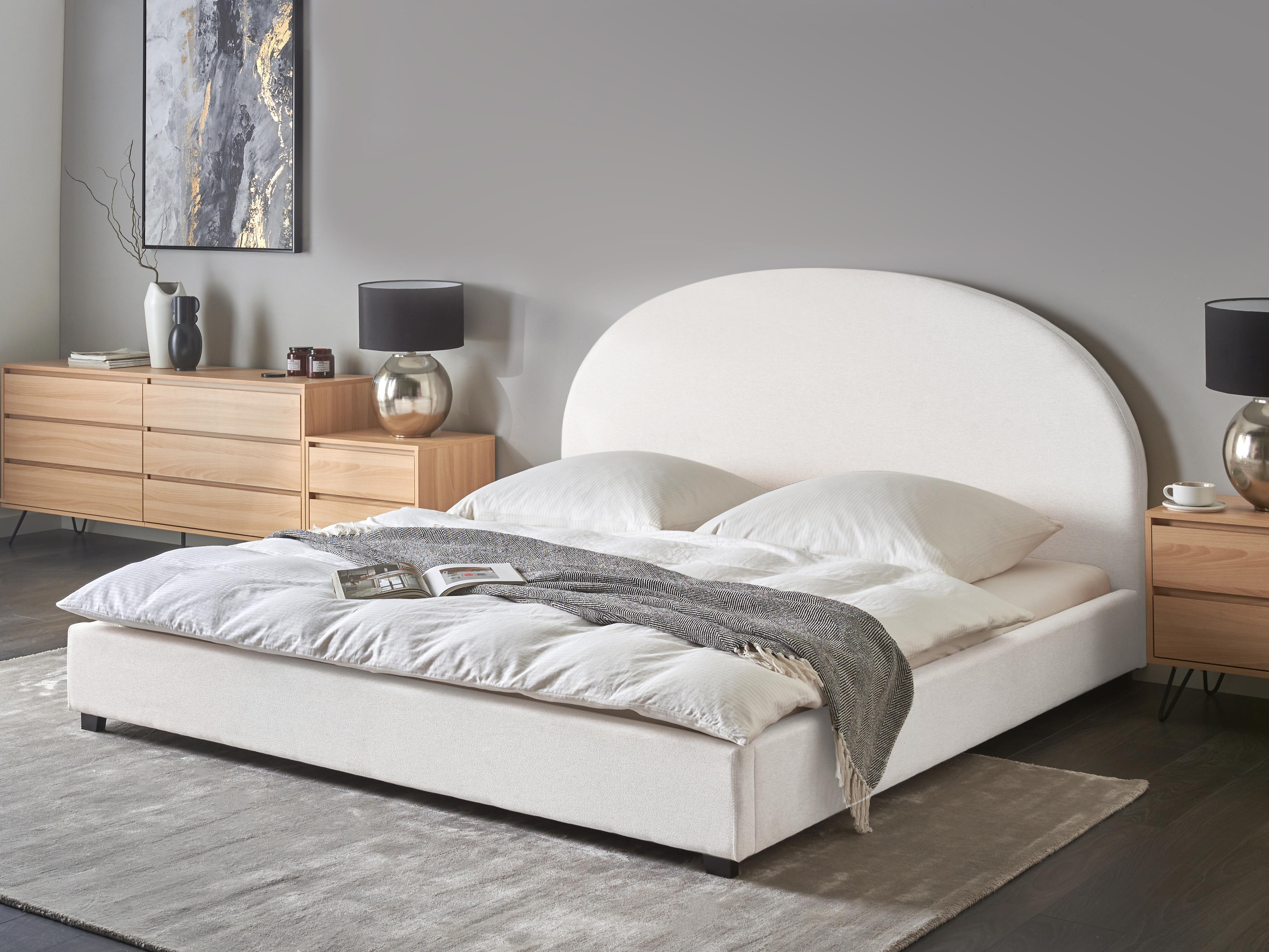 Bed Stof VAUCLUSE 180 x 200 cm Gebroken wit