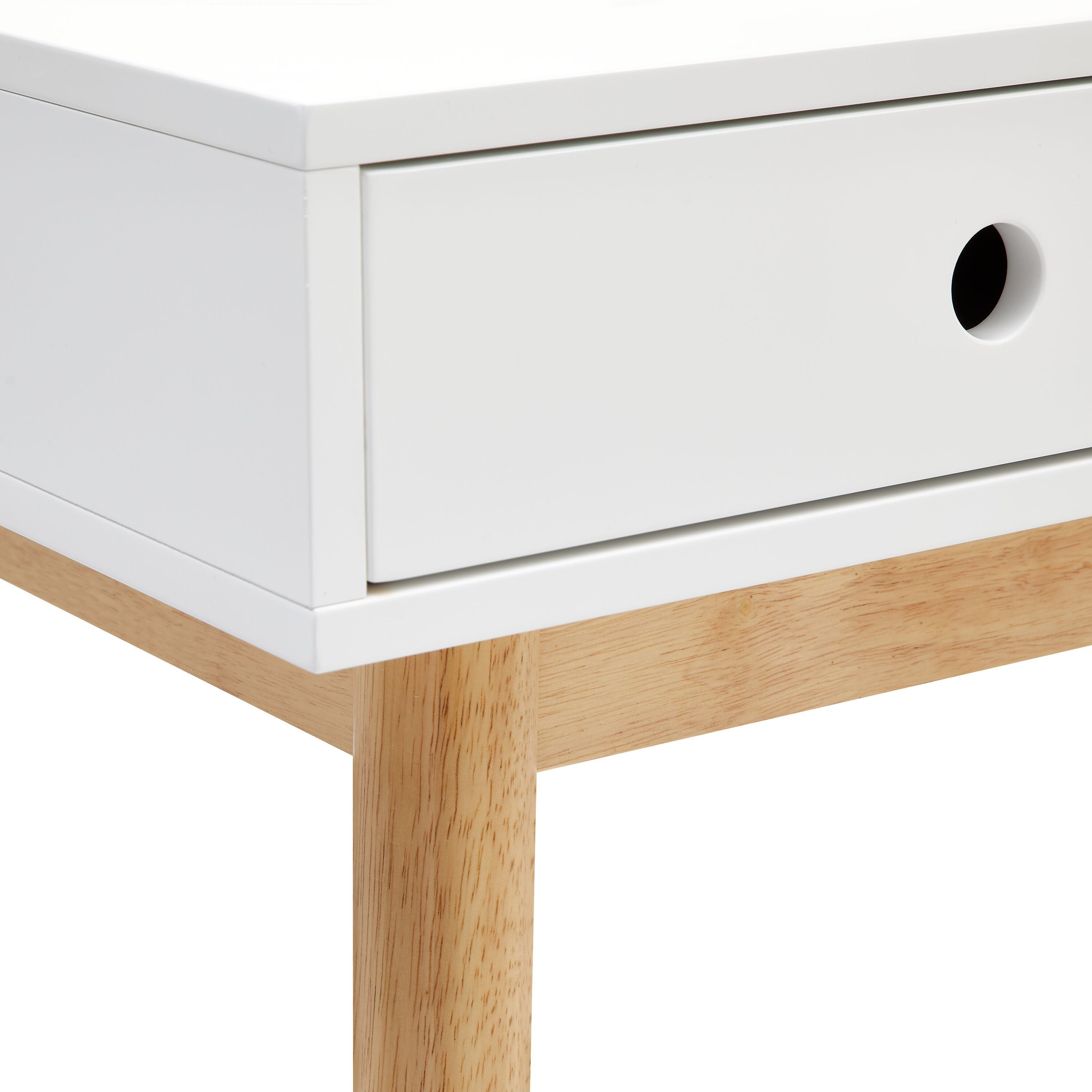 NEVIO II Schreibtisch - Weiss / B: 100.0 cm x T: 52.0 cm x H: 75.5 cm