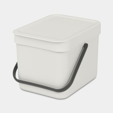 Sort & Go Afvalemmer 6 liter - Light Grey