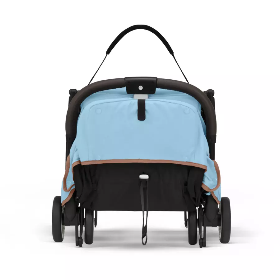cybex GOLD Kinderwagen Orfeo Silver Beach Blue inklusive Babyschale Cloud G i-Size Moon Black mit Babyschale und Adapter