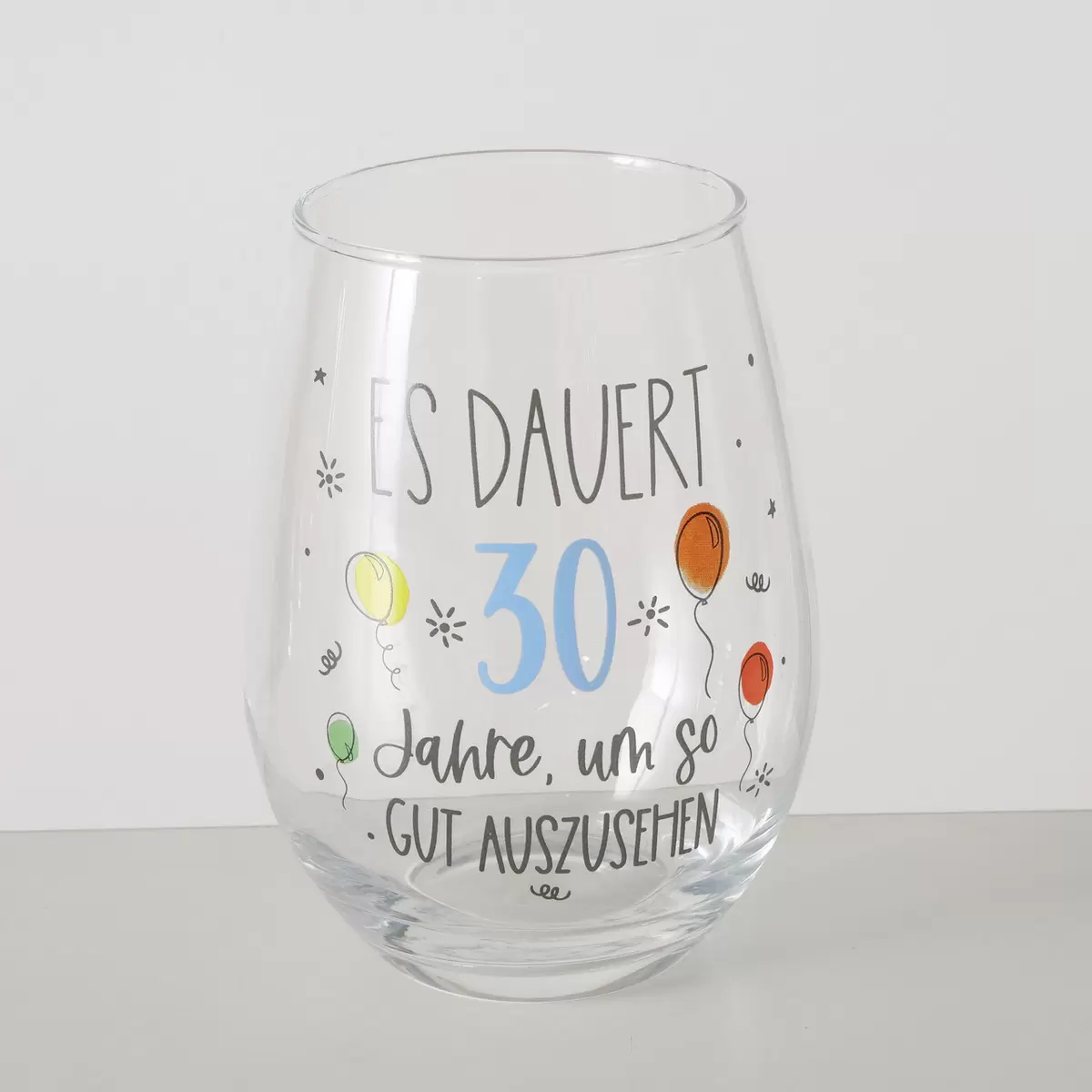 Trinkglas Geburtstag Bunt