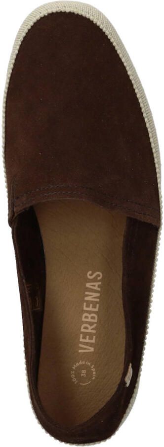 Verbenas Noa suède espadrilles donkerbruin