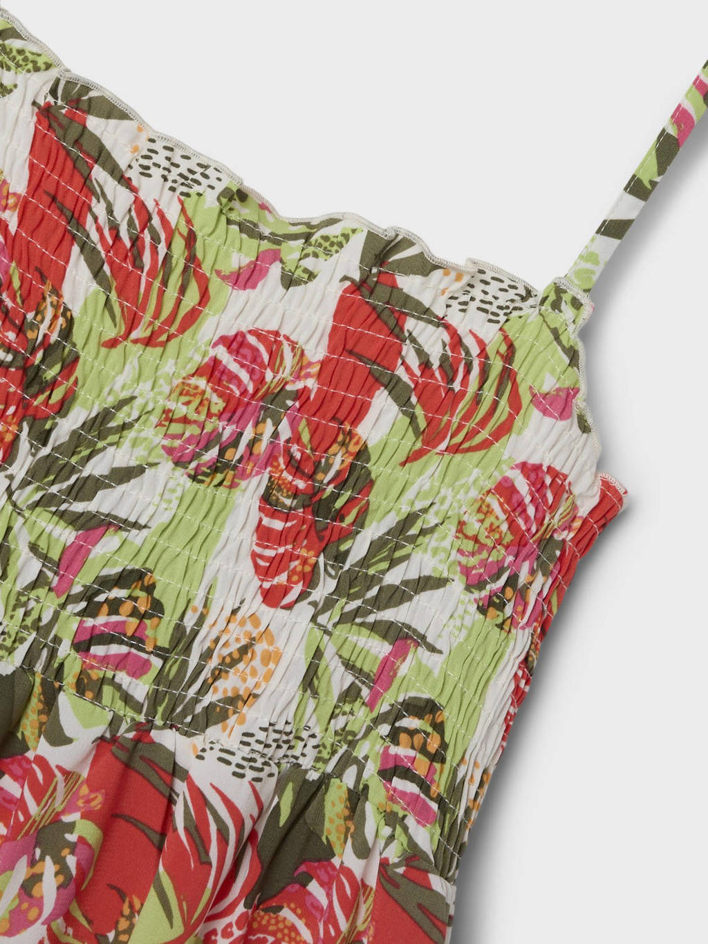 NAME IT maxi jurk NKFVINAYA met all over print felroze/groen/wit