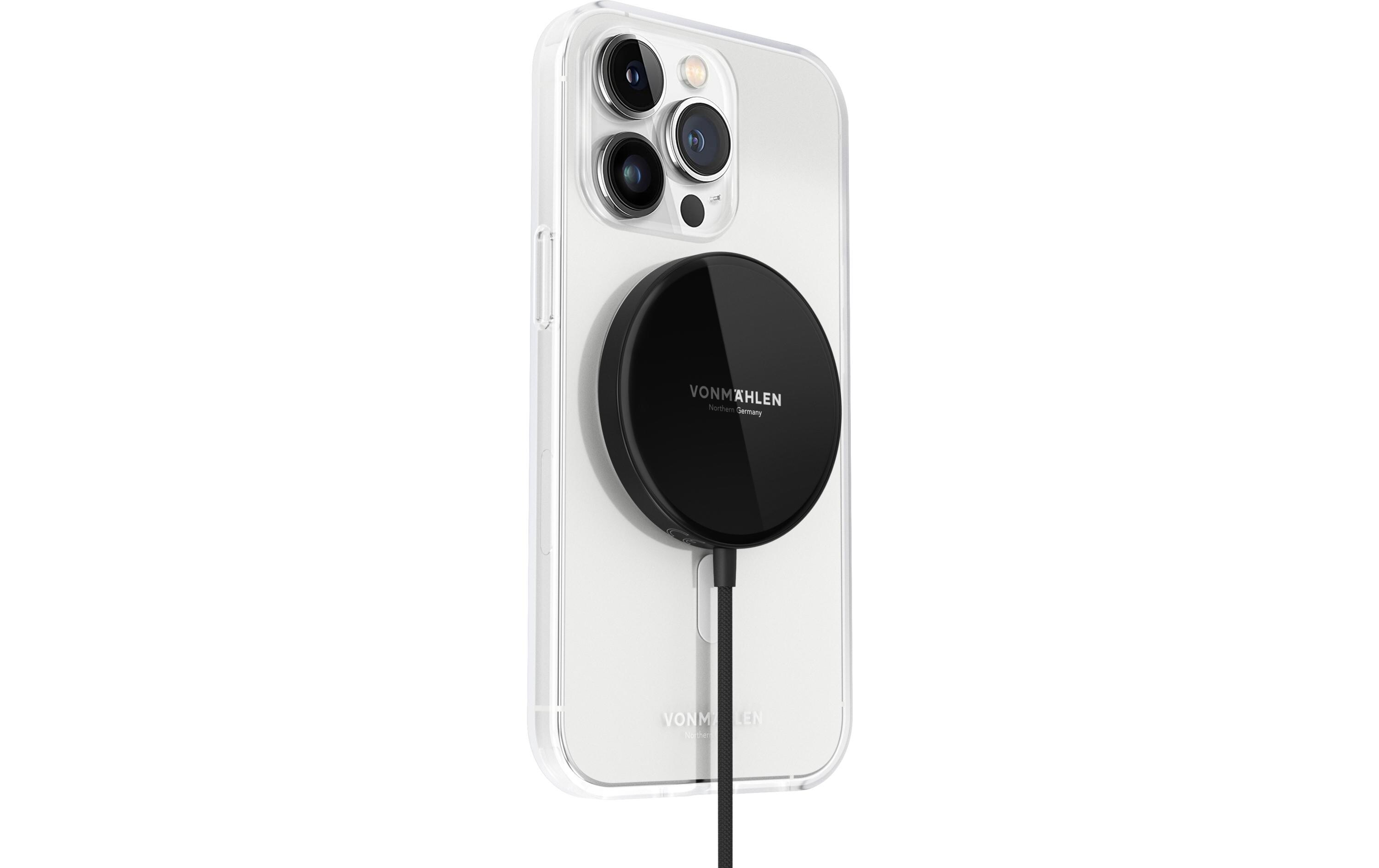 Wireless Charger Aura Mini BlackDrahtloses Ladegerät in minimalistischem Design