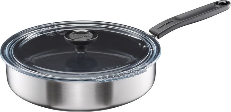 Fiskars FF sautépande 26 cm Sort og stål