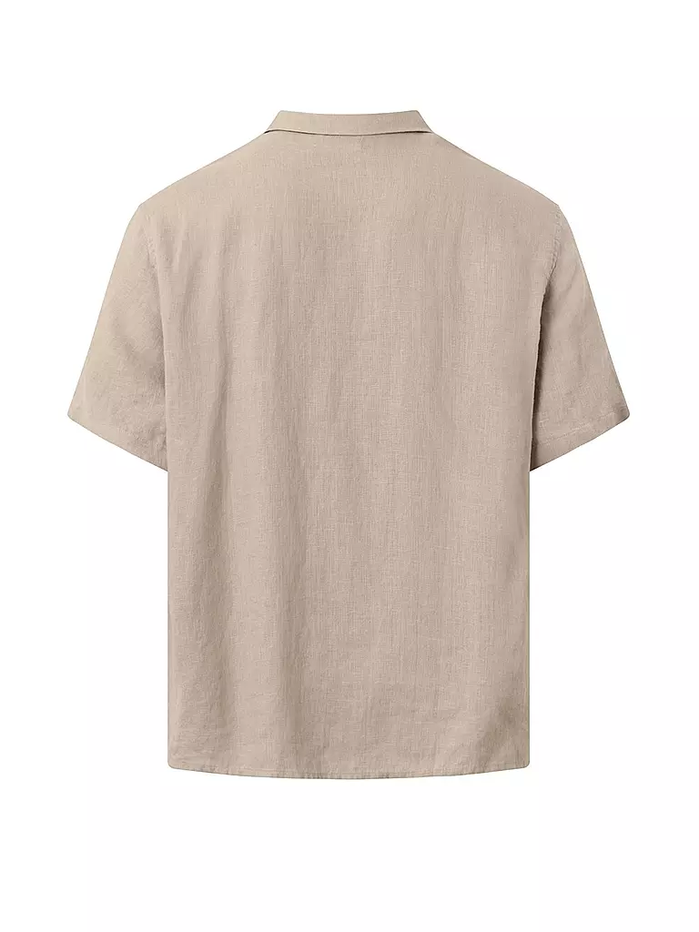 KNOWLEDGE COTTON APPAREL Leinenhemd beige