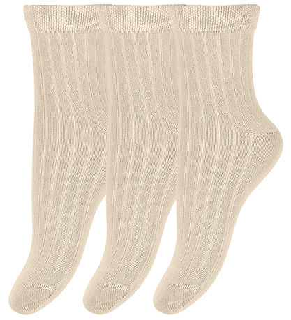 Minipop Socken - Bambus - 3er-Pack - Off White
