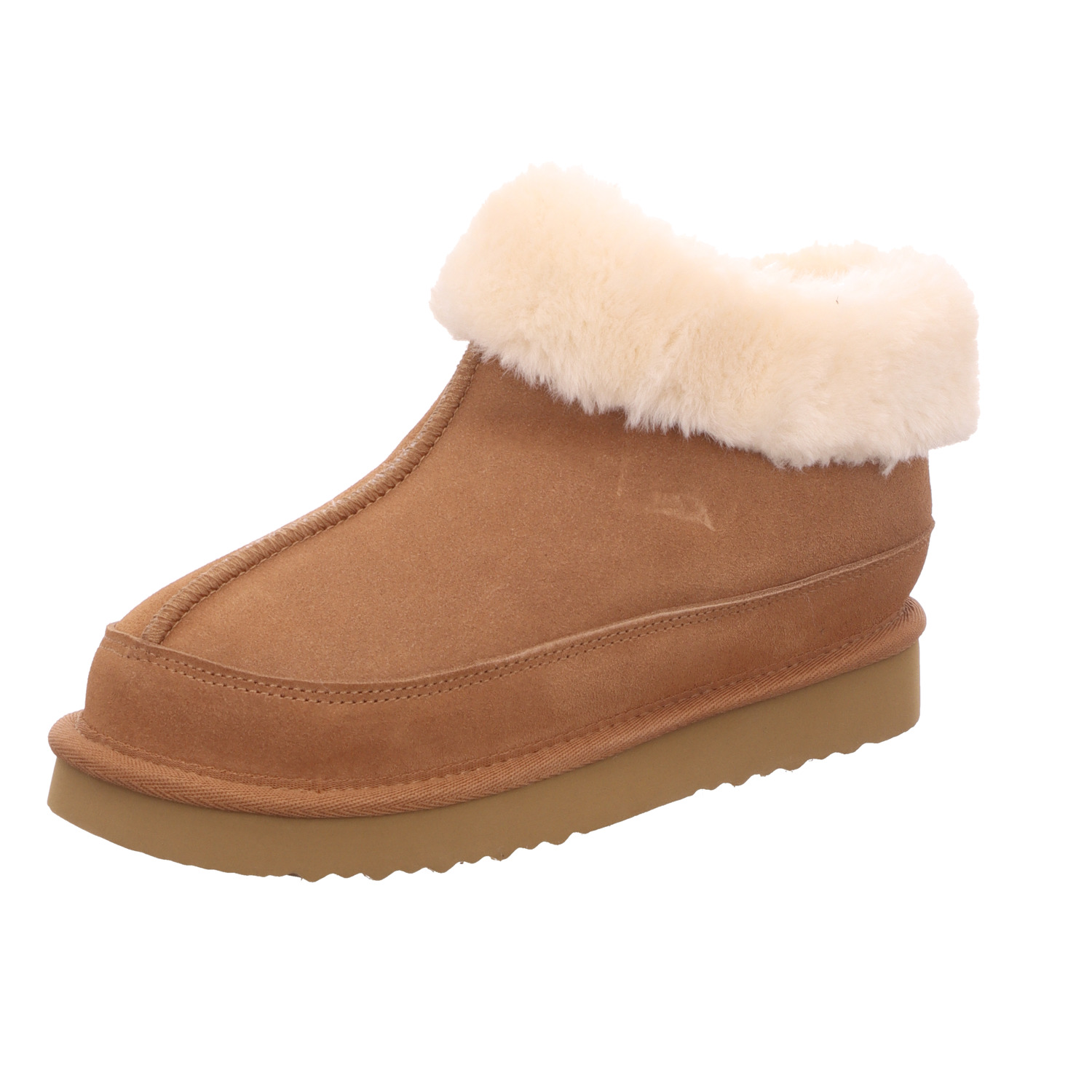 OOG Damen-Slipper-Stiefelette Braun-Beige